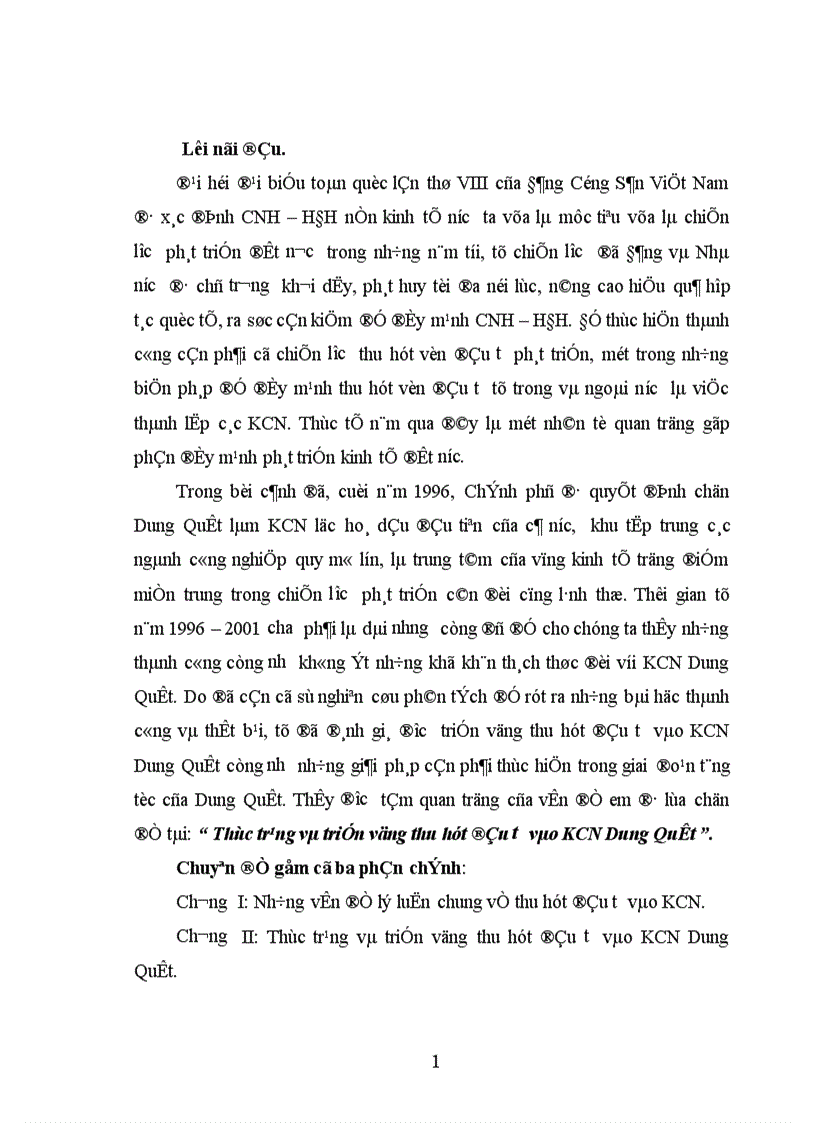 Thực trạng và triển vọng thu hút đầu tư vào KCN Dung Quất 1