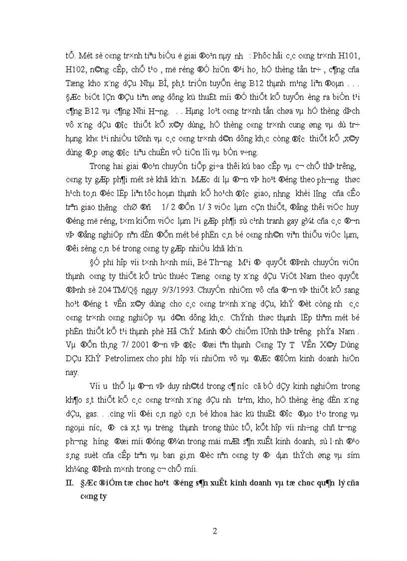 Báo cáo thực tập tổng hợp của Công ty Tư Vấn Xây Dựng Dầu Khí Petrolimex