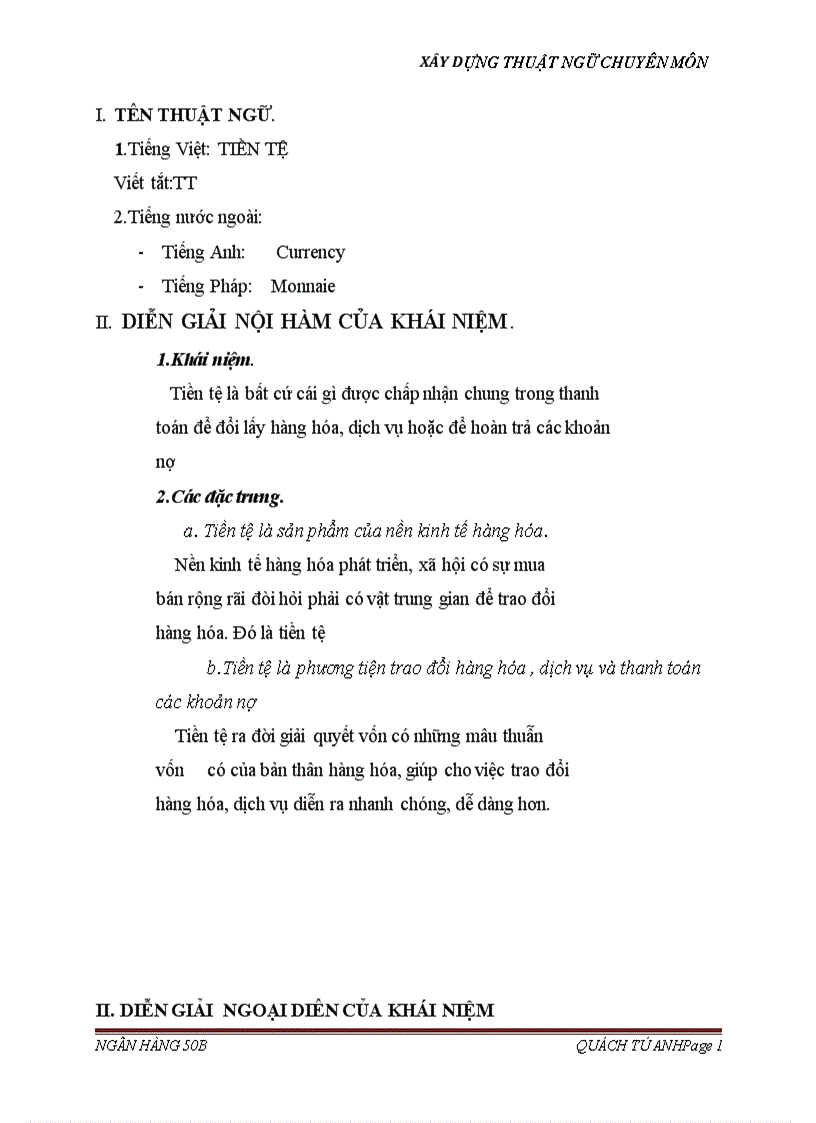 Xây dựng thuật ngữ chuyên môn