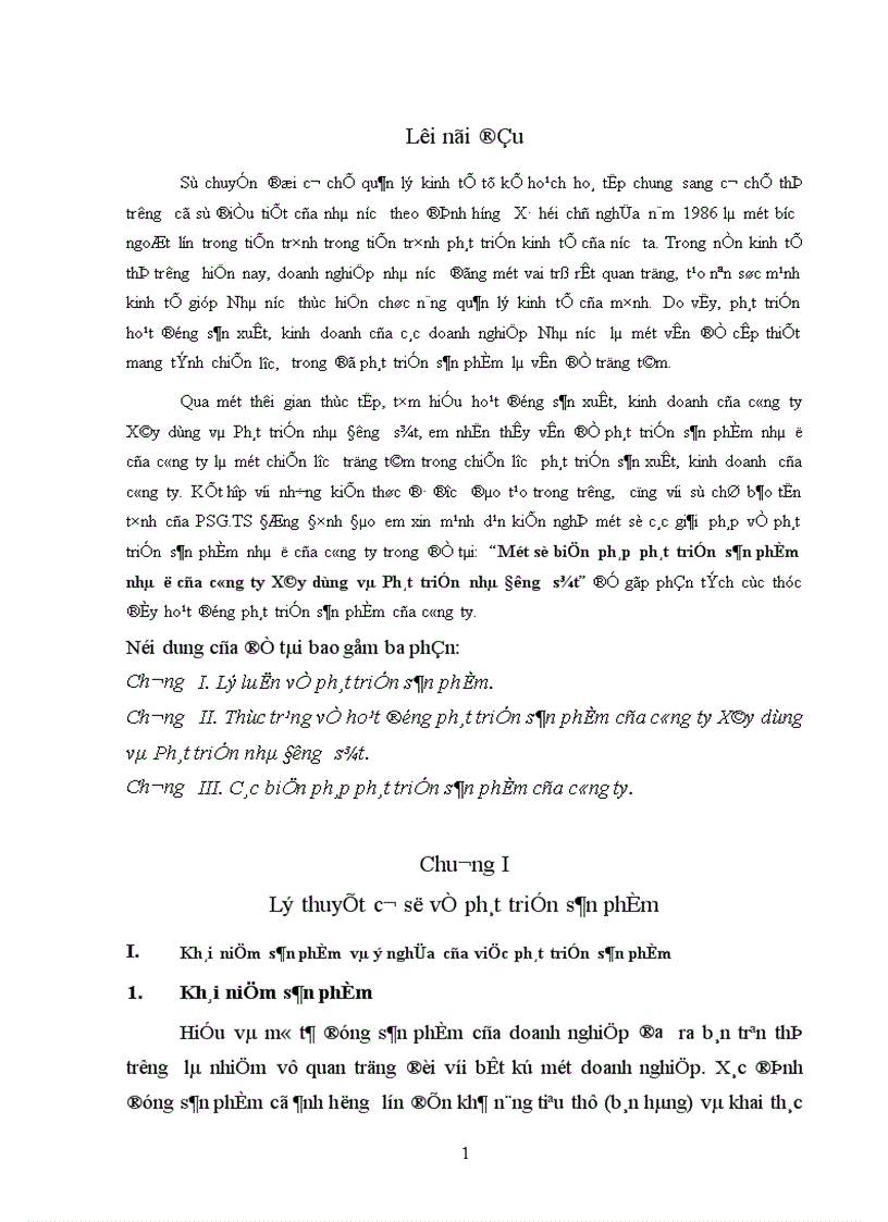 Một số biện pháp phát triển sản phẩm nhà ở của công ty Xây dựng và Phát triển nhà Đường sắt 1