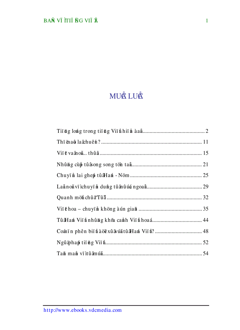 Bàn Về Tiếng Việt Phần II