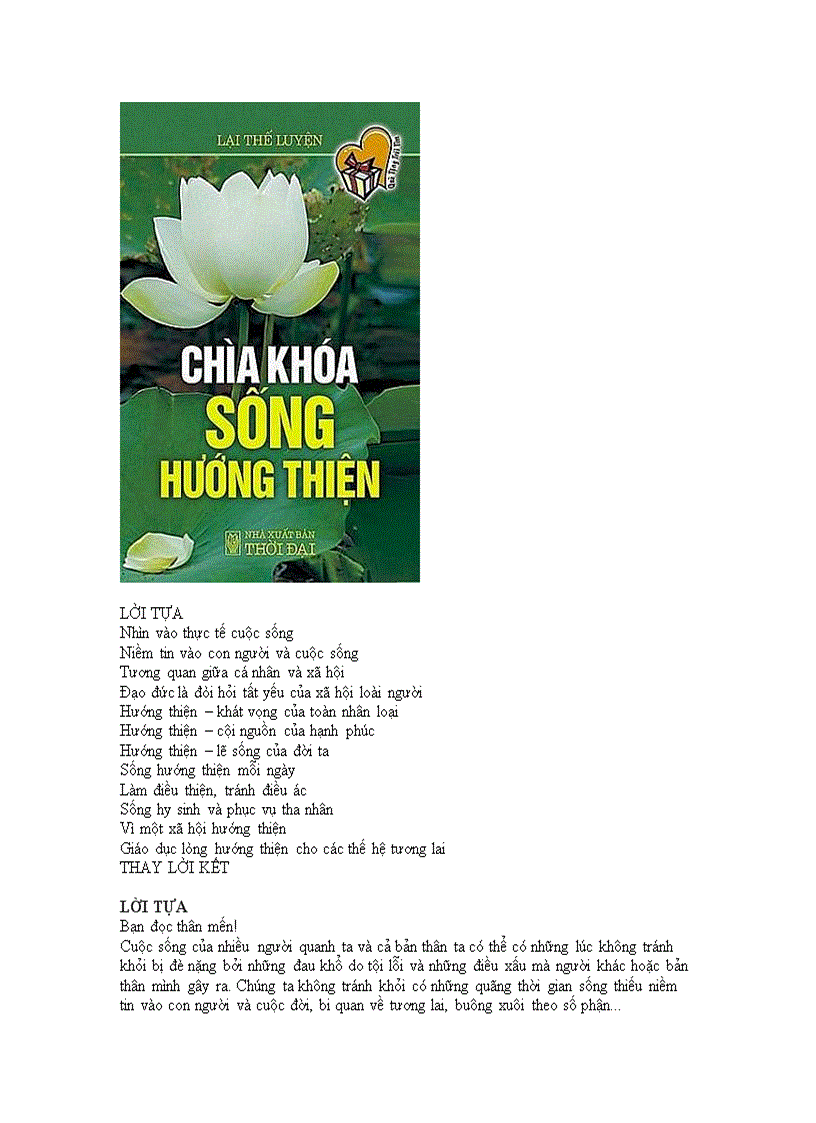 Chìa khóa sống hướng thiện