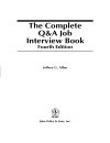 The Complete Q A Job Interview Book Fourth Edition