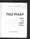 Thư Pháp Khải Lệ Hành Thảo