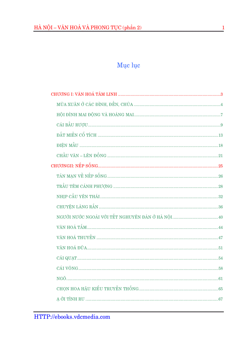 Hà Nội Văn Hóa Và Phong Tục Phần II