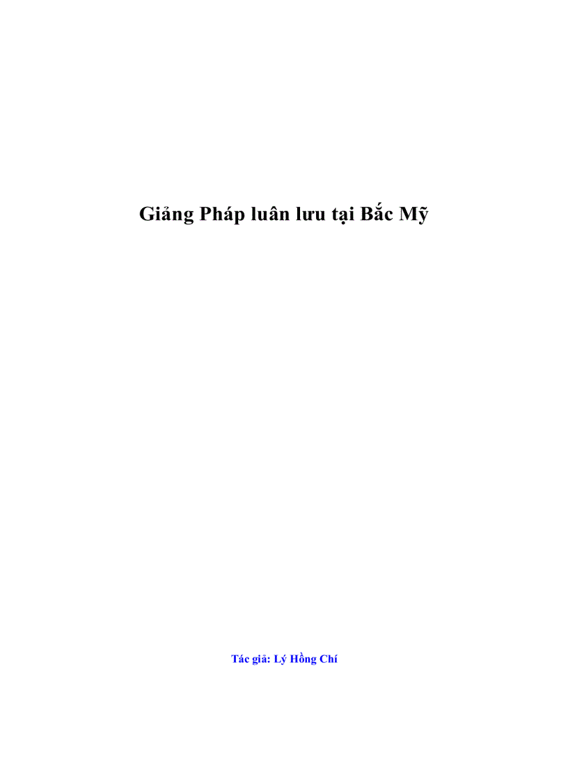 Giảng pháp luân lưu tại bắc mỹ Tiếng Việt