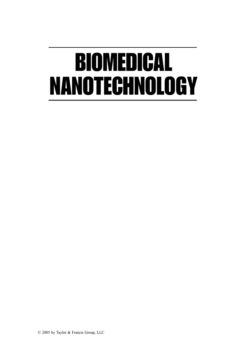 Biomedical Nanotechonology