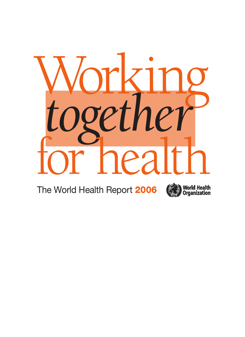 Working Together For Health