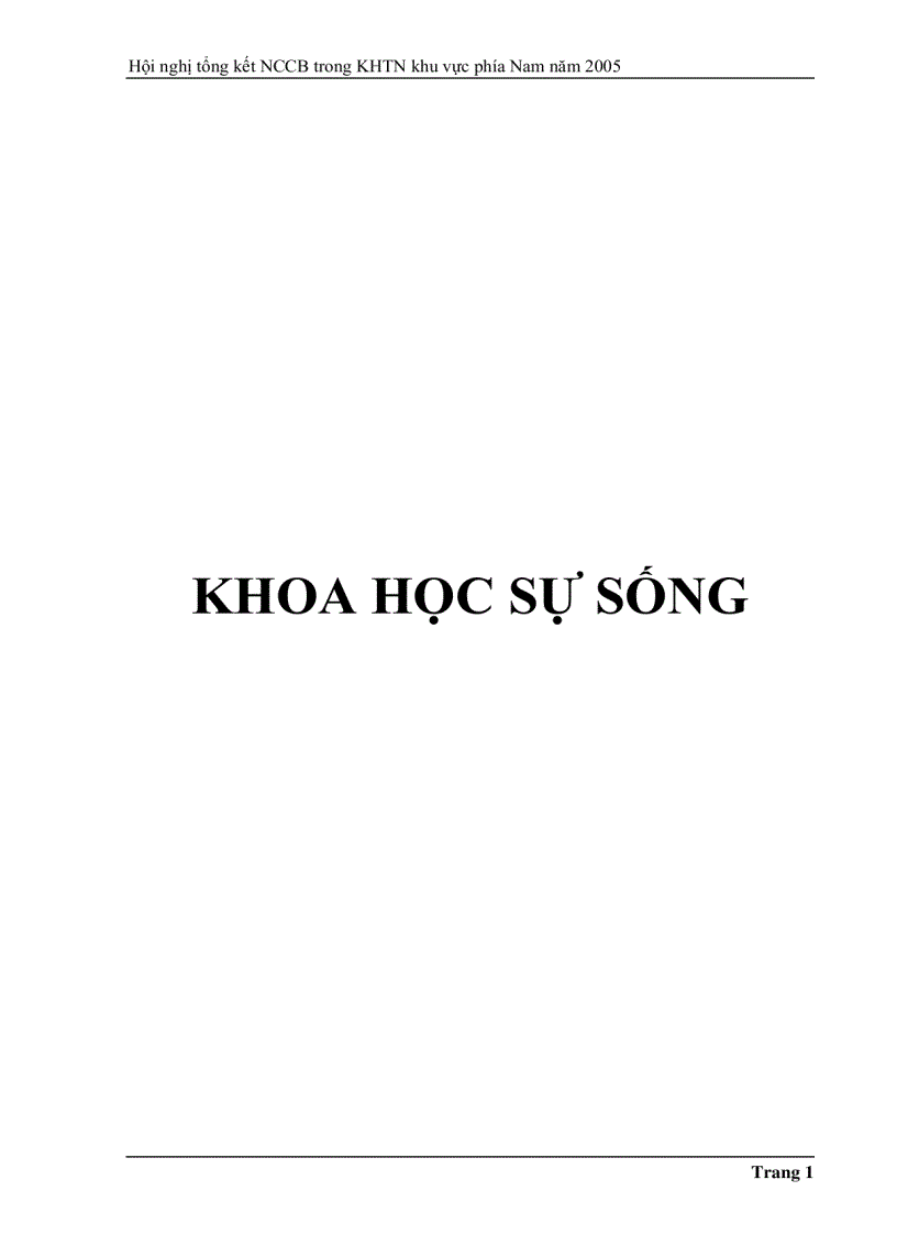 Khoa Học Sự Sống