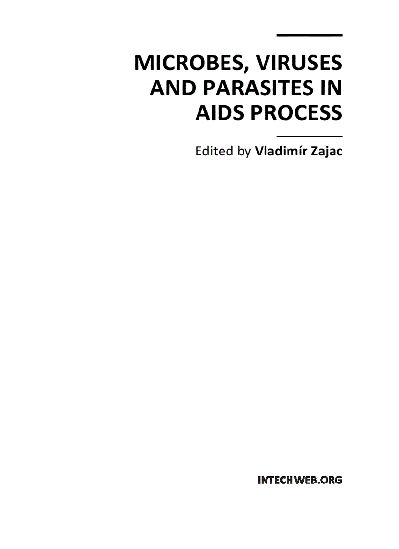 Microbes Viruses and Parasites in AIDS Process