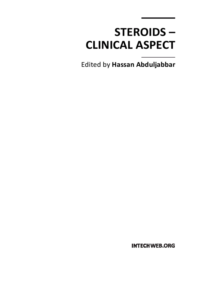 Steroids Clinical Aspect