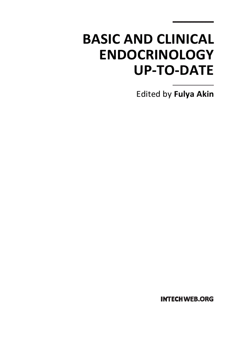 Basic and Clinical Endocrinology Up to Date