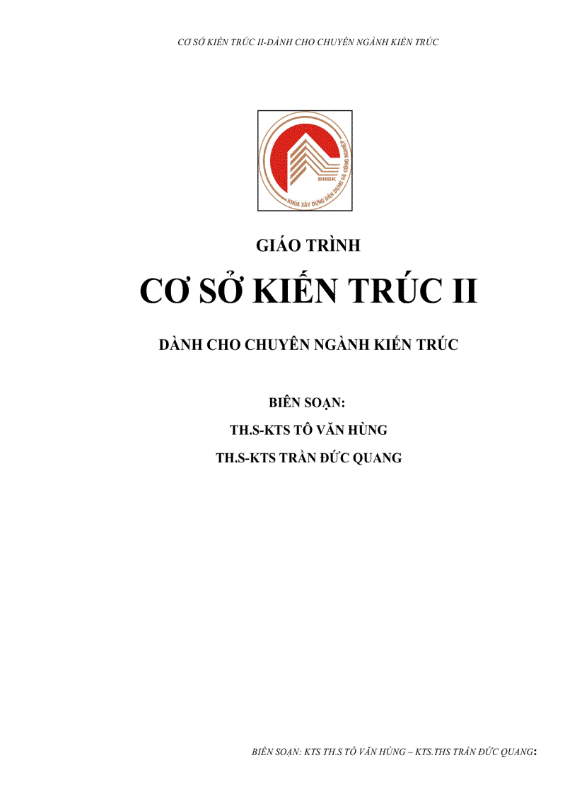 Giáo Trình Cơ Sở Kiến Trúc II