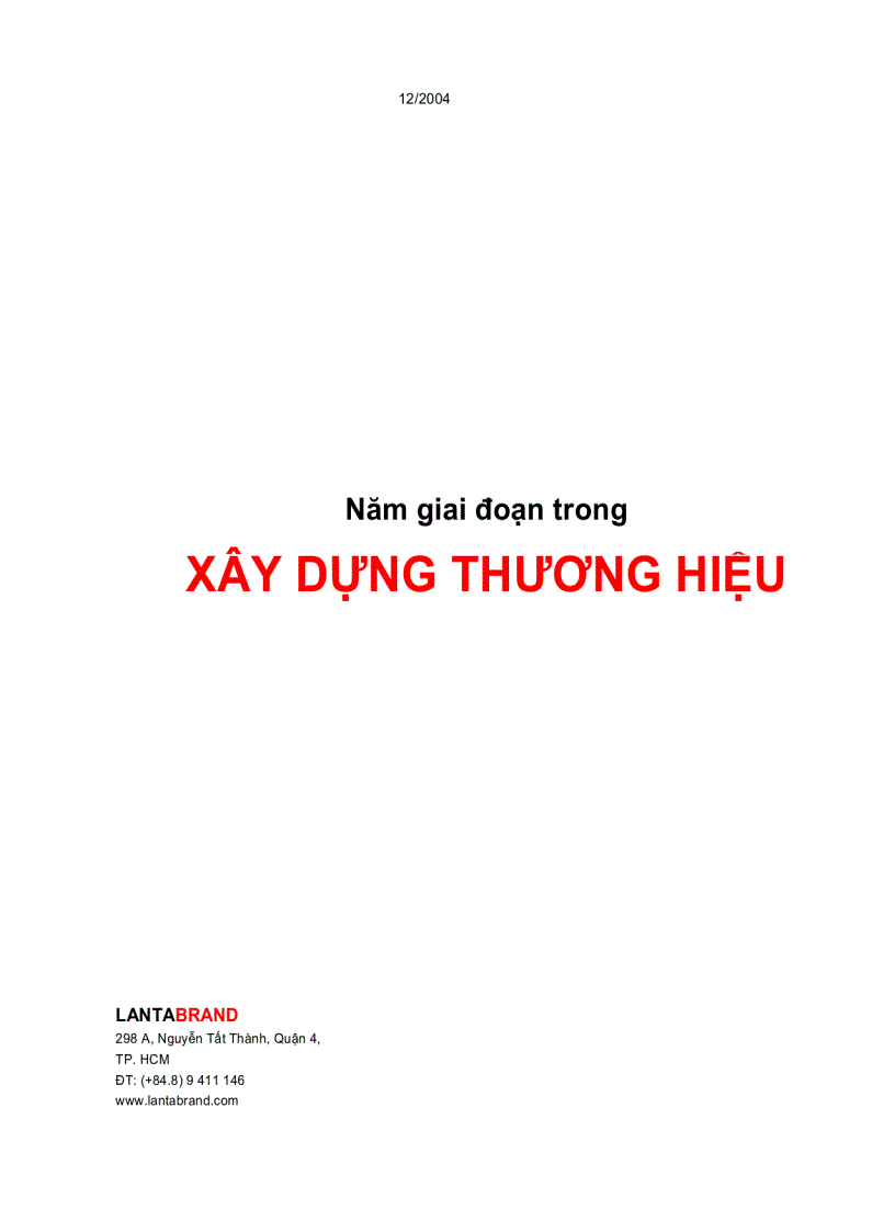 Năm Giai Đoạn Trong Xây Dựng Thương Hiệu