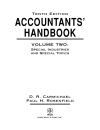 Accountants Handbook Volume 2 Special Industries and Special Topics 10th Edition