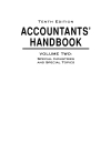 Accountants Handbook Volume 2 Special Industries and Special Topics 10th Edition