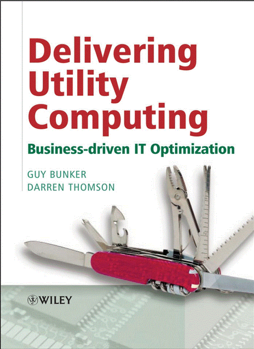 Delivering Utility Computing Business driven IT Optimization