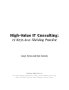 High Value IT Consulting 12 Keys to a Thriving Practice