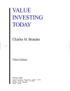 Value Investing Today Third Edition