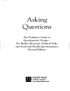 Asking Questions The Definitive Guide to Questionnaire Design For Market Research Political Polls and Social and Health Questionnaires