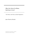 Why Are There So Many Banking Crises The Politics and Policy of Bank Regulation