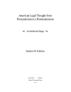 American Legal Thought from Premodernism to Postmodernism An Intellectual Voyage