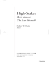 High Stakes Antitrust The Last Hurrah