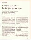 Corporate models better marketing plans