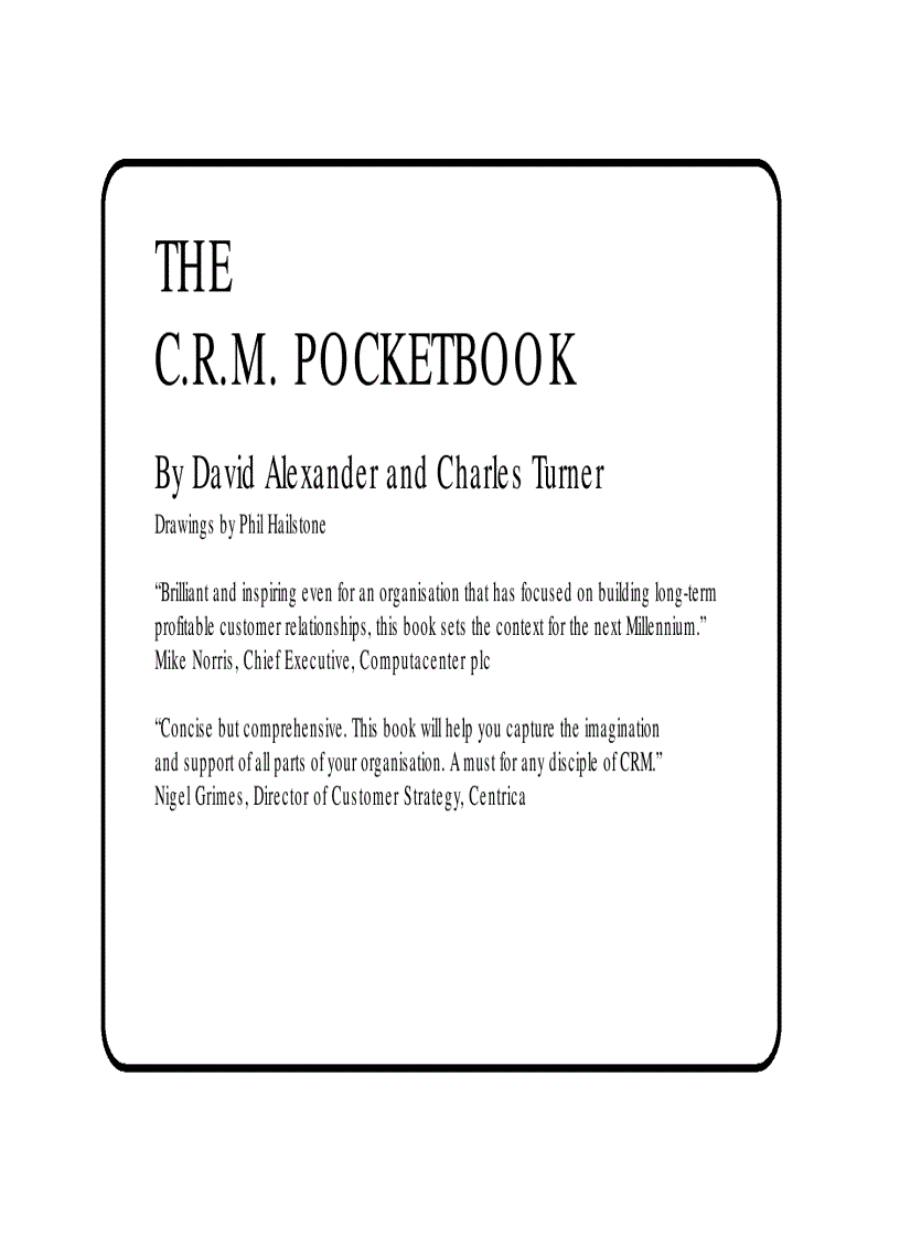 The CRM Pocket Book