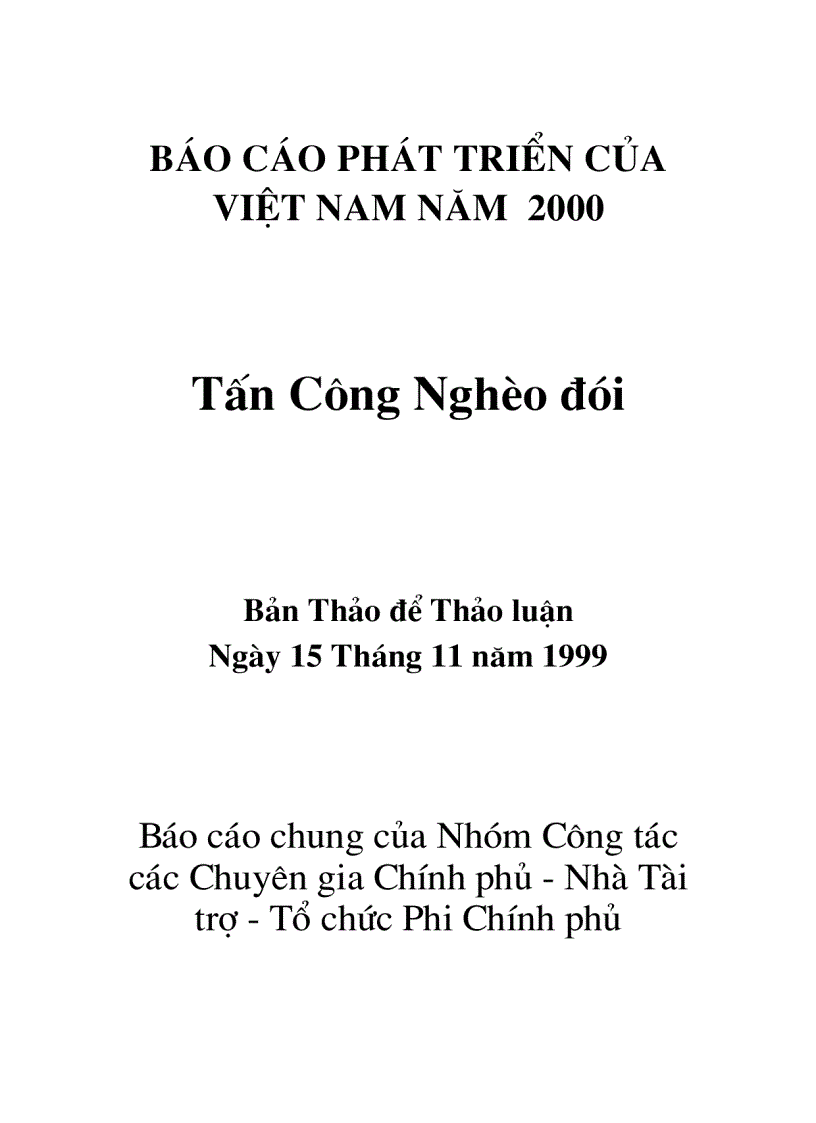 Việt Nam Tấn Công Nghèo Đói