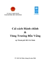 Cải cách hành chính và tăng trưởng bền vũng tại TP HCM KT à tăng