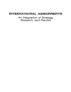 International Assignments An Integration of Strategy Research and Practice