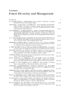 Forest Diversity and Management