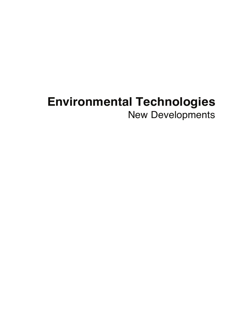 Environmental Technologies