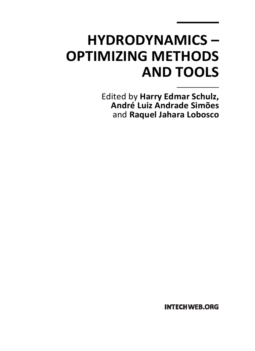 Hydrodynamics Optimizing Methods and Tools