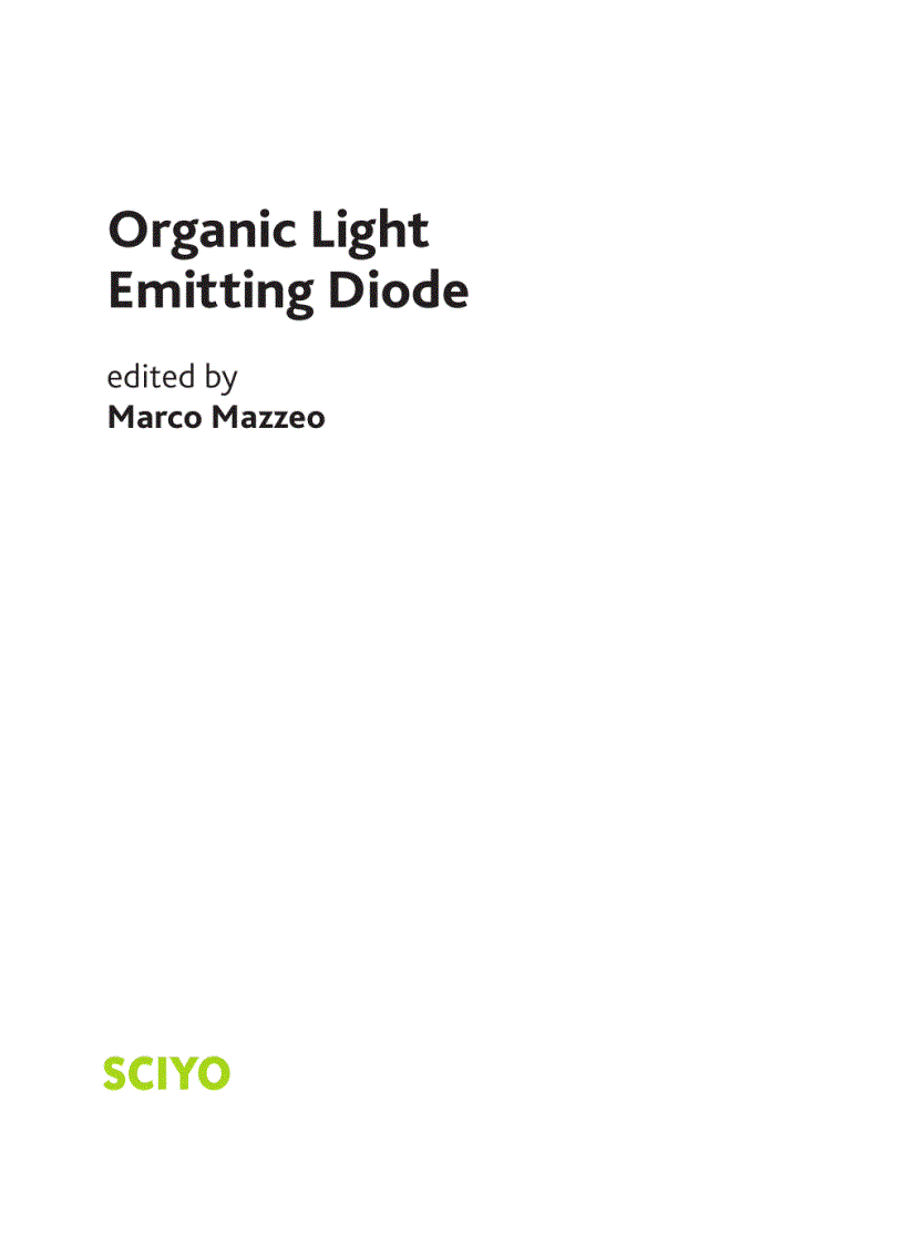 Organic Light Emitting Diode 1