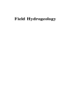 Field Hydrogeology Geological Field Guide 3rd Ed