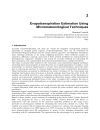 Evapotranspiration From Measurements to Agricultural and Environmental Applications