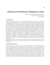 Magnesium Alloys Design Processing and Properties