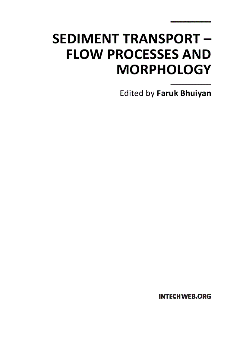 Sediment Transport Flow and Morphological Processes