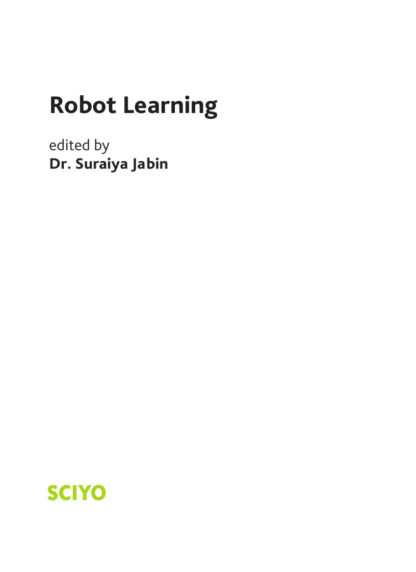 Robot Learning