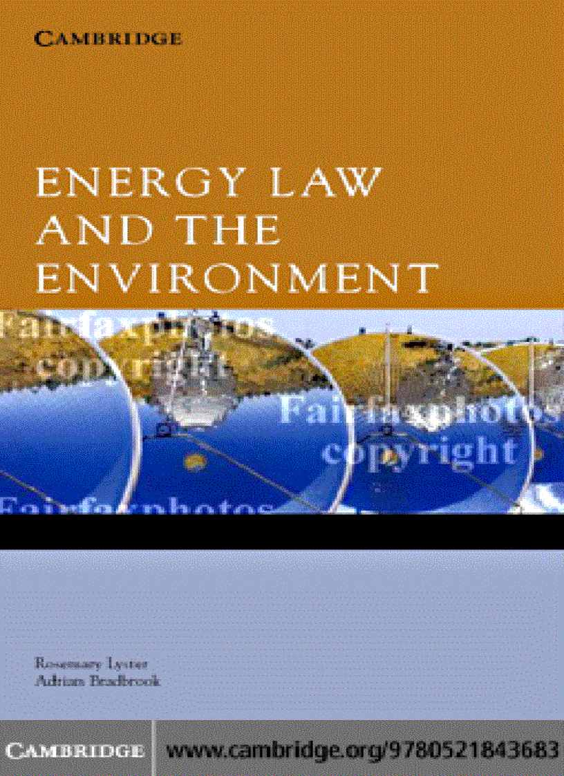 Energy Law and the Environment