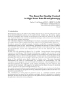 Applications and Experiences of Quality Control