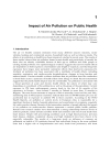 The Impact of Air Pollution on Health Economy Environment and Agricultural Sources