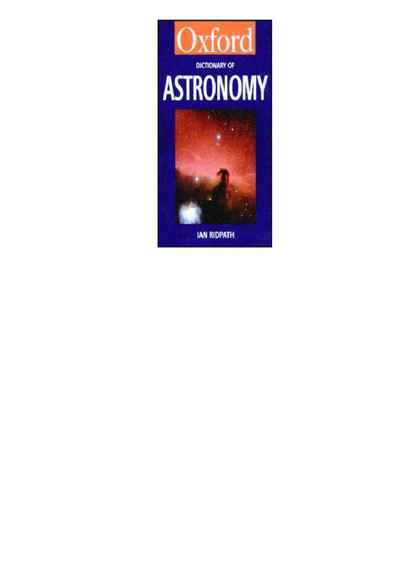 A Dictionary of Astronomy