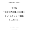 Ten Technologies to Save the Planet