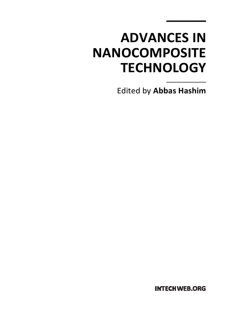 Advances in Nanocomposite Technology