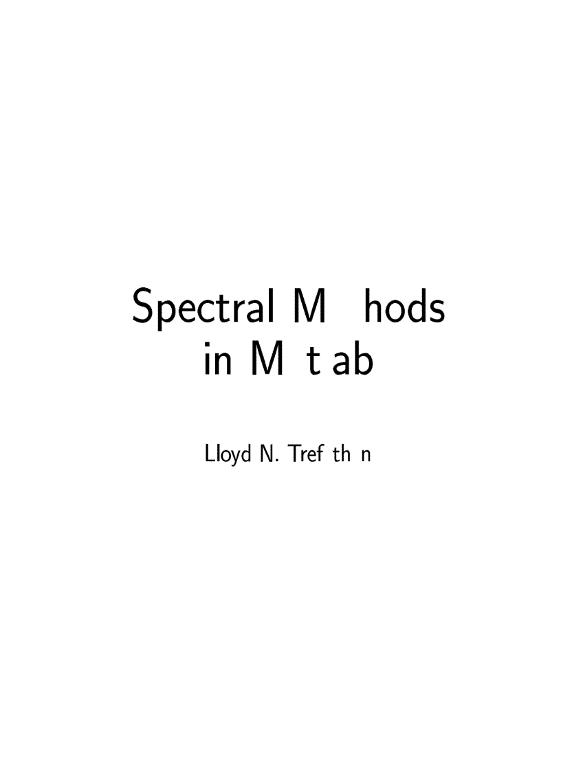 Spectral Methods in MATLAB