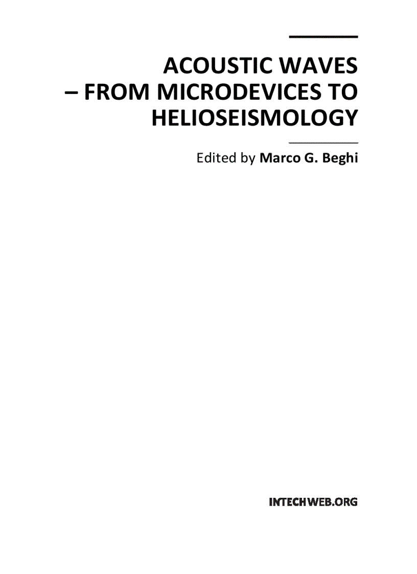 Acoustic Waves From Microdevices to Helioseismology