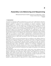 Assembly Line Theory and Practice